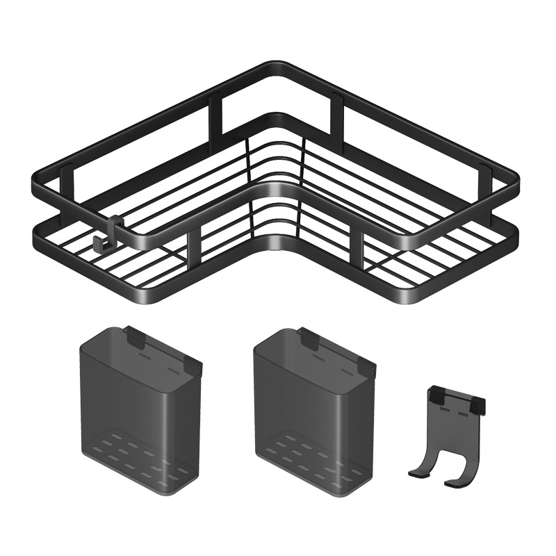 Bathroom Wall-Hanging Waterproof Solid Metal Stainless Steel Storage Rack / Basket / Shelf