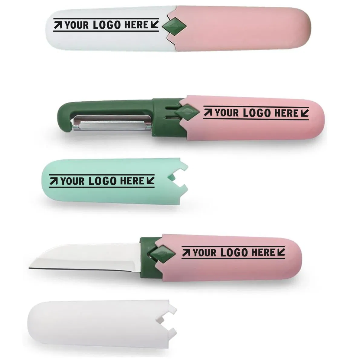 2 in 1 Fruit and Vegetable Peeler Multi Function Stainless Steel Pocket Knife