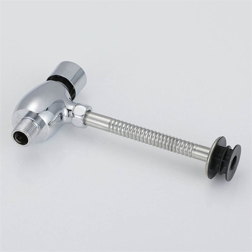Modern Brass Manual Time Delay Urinal Flush Valve: Push Button, Copper Material, Polished Finish