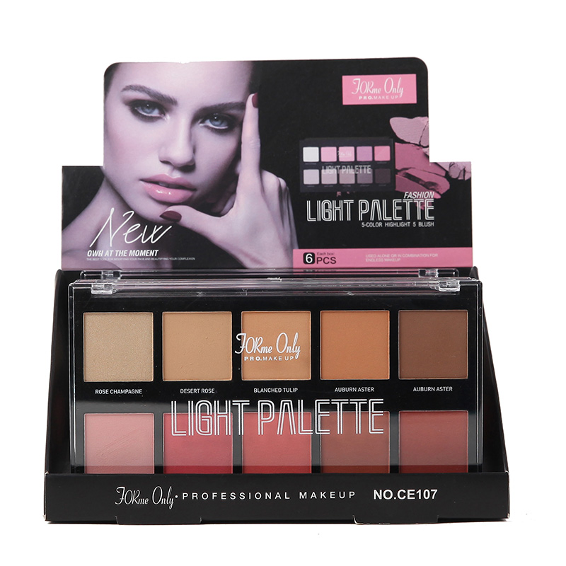 for Me Only Brand Multifunctional Makeup Palette Organic Blush Palette and 5 Color Contour Powder Paleta De Rubor