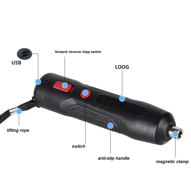 Cisivis Pen-Type Electric Screwdriver, Bare Machine Portable and Simple Version, Cordless Mini Screwdriver Set Cordless