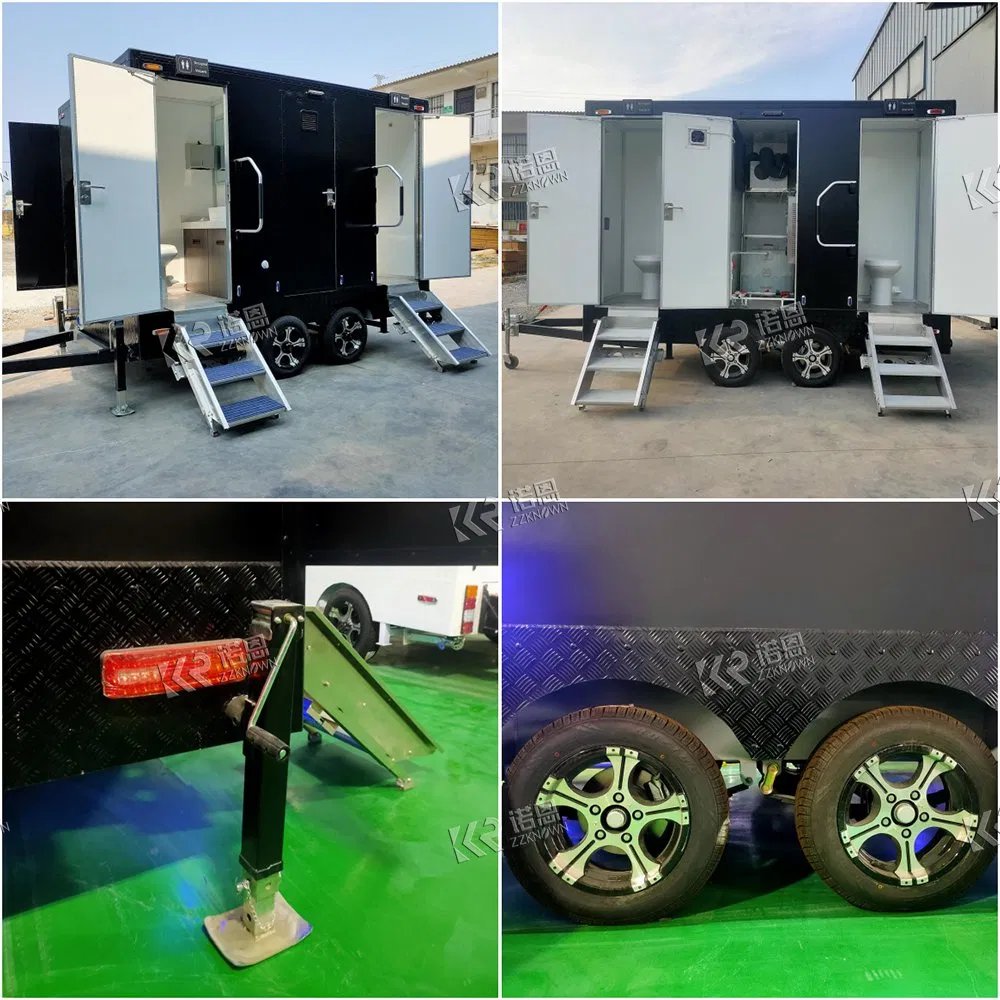 Europe Standard Portable Toilet Trailer Shower Rooms Outdoor Camping Mobile Toilet Trailer Luxury Restroom Trailer