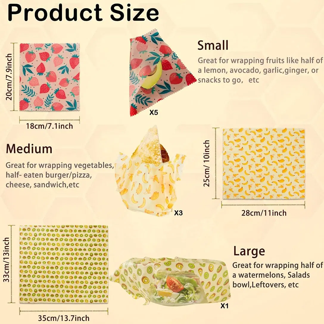 Zero Waste Beeswax Food Storage Packaging Organic Cotton