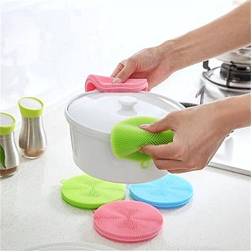 Food-Grade Multi-Purpose Silicone Sponge Pot Holder and Dishwasher Scrubber