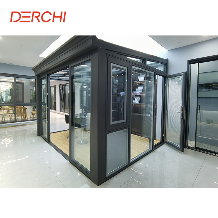 Tempered Glass Aluminum Alloy Balcony Sun Room Windows and Door Prefab Sunroom