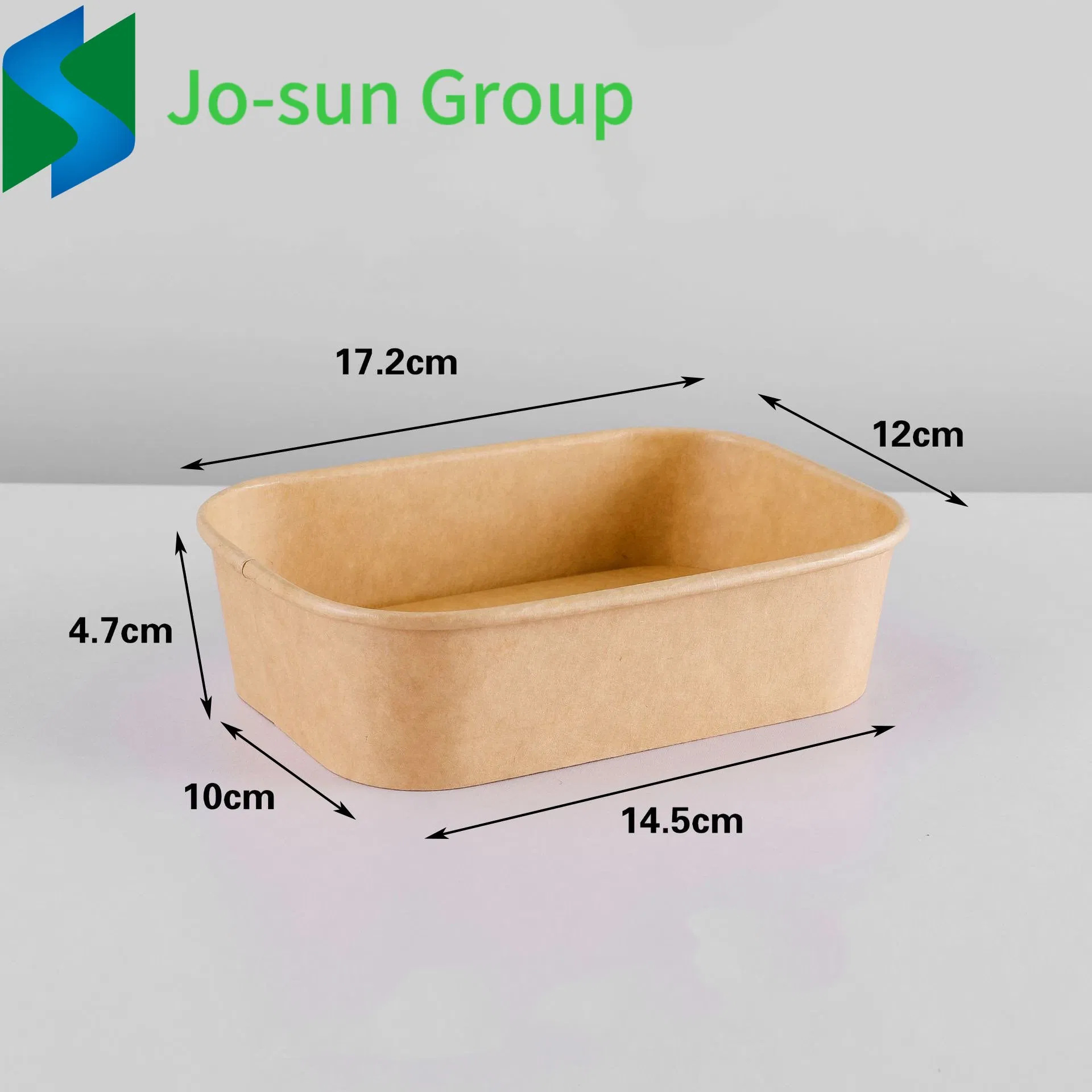 Jo-Sun Microwave Heating Disposable Lunch Box Kraft Paper Rectangular Bowl
