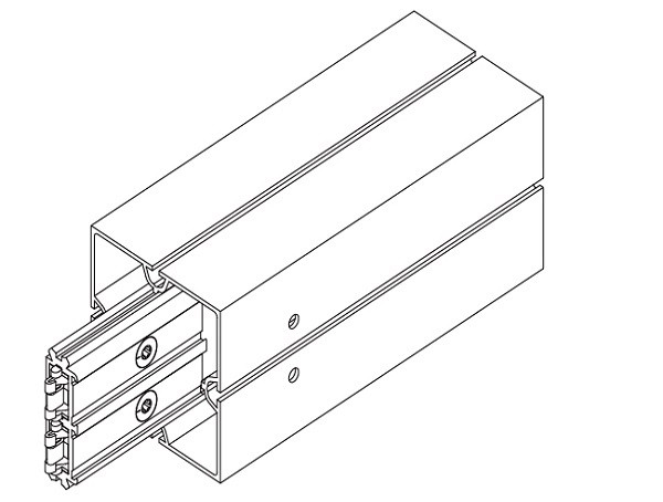 Lock Cylinder 80 Double Locks for Installation of Tension Hinges 80mm Square Round Extrusion