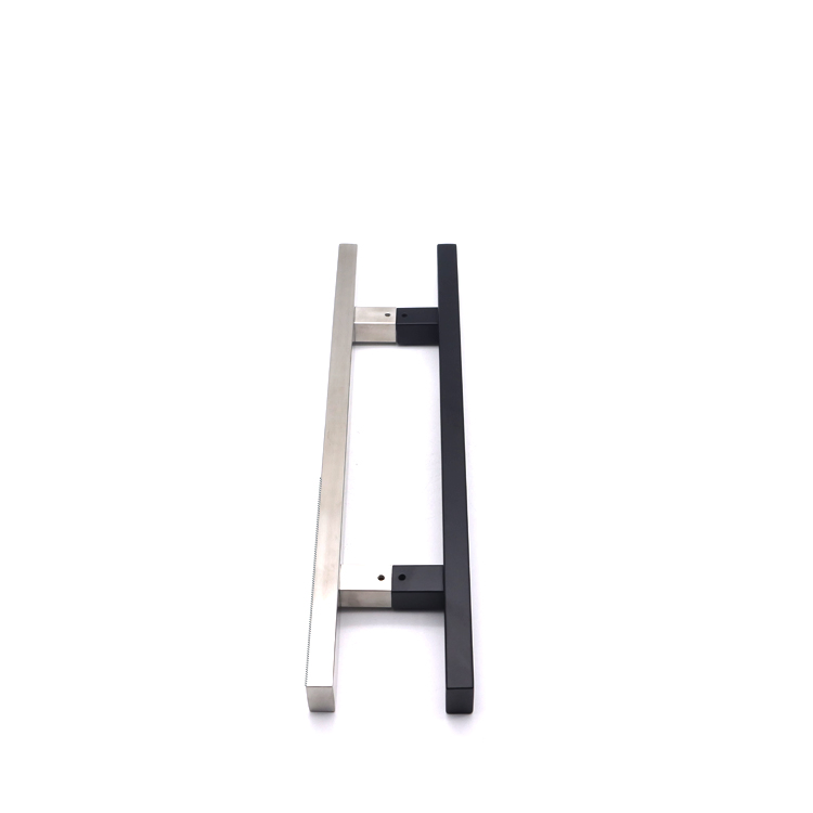 Modern Door Handle Stainless Steel Matte Black Square Glass Door Pull Handles