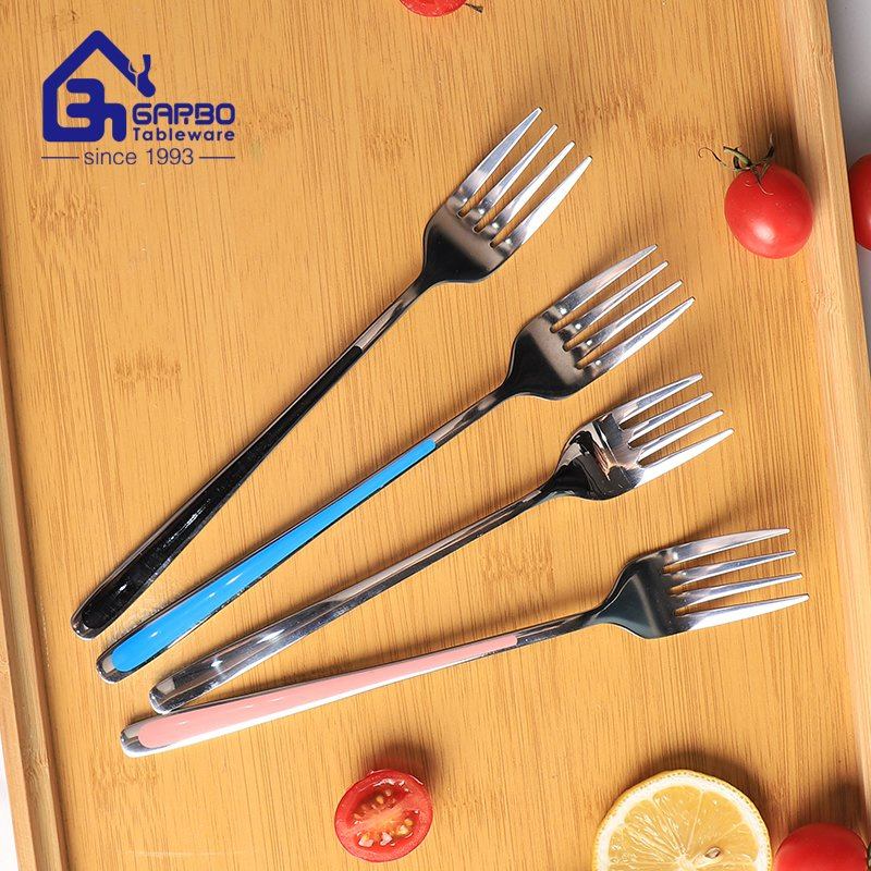 OEM Cheap 430 Tableware Stainless Steel Cutlery Fruit Salad Fork for Home Cutlery Flatware Gift Set