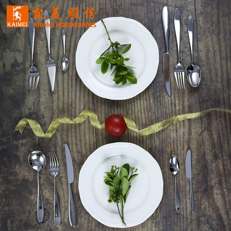 Wholesale Titanium Reusable Flatware Sets Wedding Gift Gold Cutlery Set