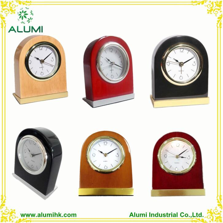 Alumi Table Wooden Alarm Clock for Hotel