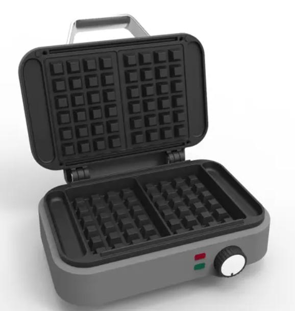 Adjustable Heat Deep Fill Locking System Waffle Sandwich Maker Toaster for Home