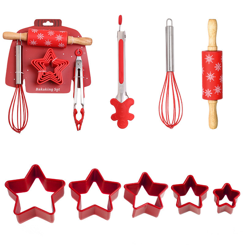 Набор для выпечки: лопатка, венчик, щипцы