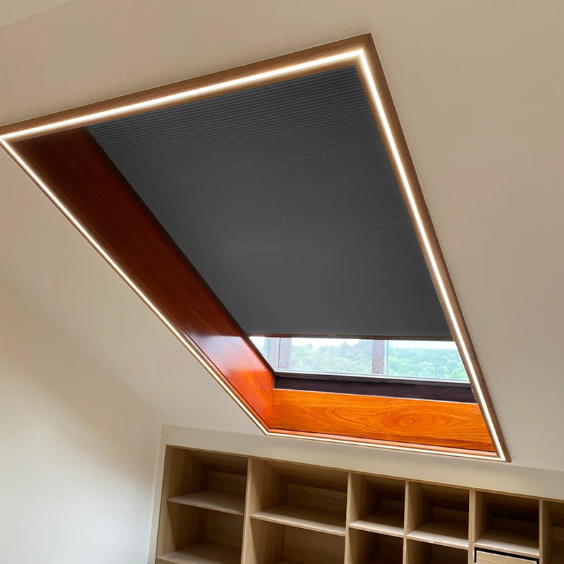 Wholesale Customized Size Roof Window Shade Motorized Skylight Honeycomb Blinds