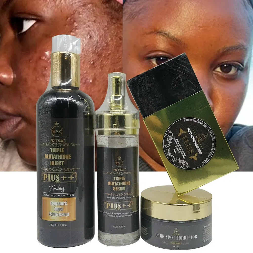 OEM Natural Organic Glutathione Vitamin C Serum Black Spot Face Cream Soap Glutathione Whitening Skincare Set