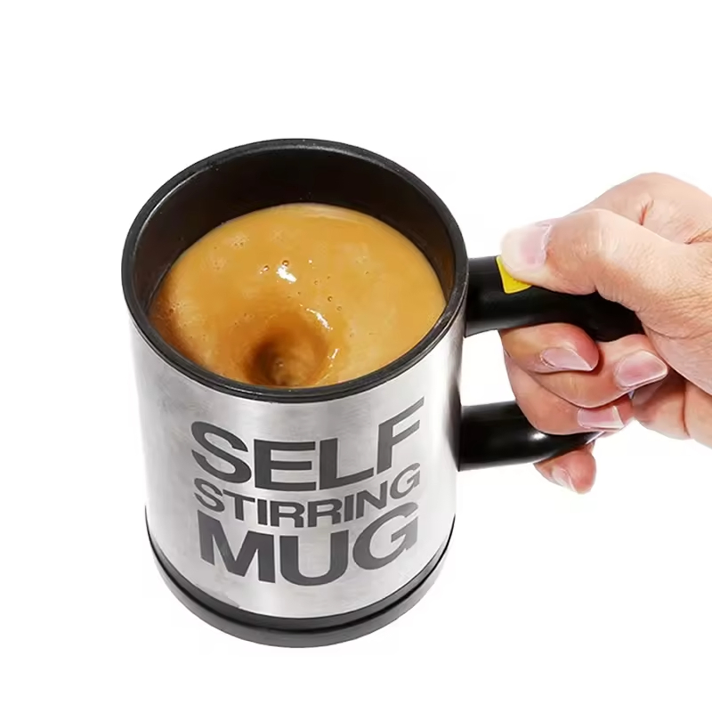 Stainless Steel Self Stirring Mug Auto Mixing Coffee Cup Automatic Magnetic Self Stirring Mixing Coffee Cup