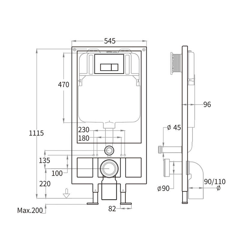Bathroom Cutting-Edge Concealed Cistern Dual Flush Toilet: Eco-Friendly Water-Saving Function, Hassle-Free Installation Stylish White Water Tank