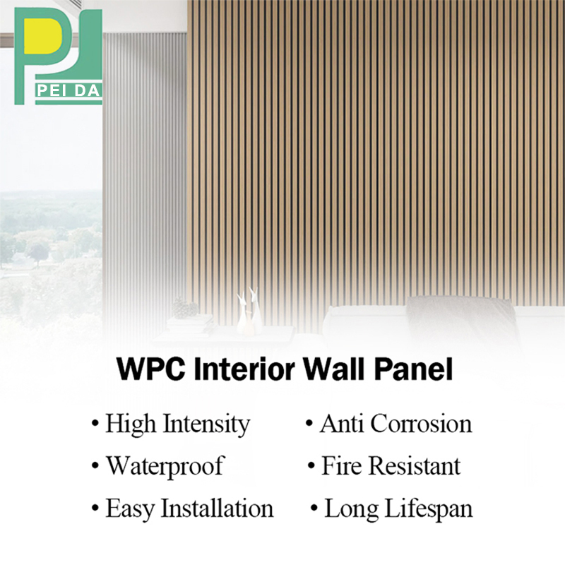 High Density Stability Hollow Partitition WPC Wall Panel Coextruido and WPC Wood Panel