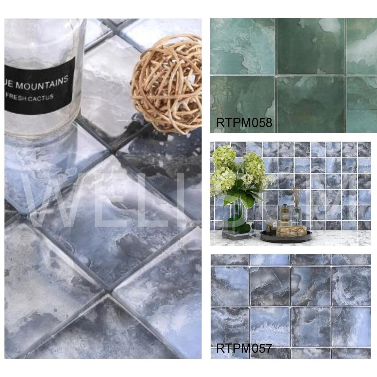 Hand Painting Glass Mosaic Hand Painting Crystal Glass Mosaic