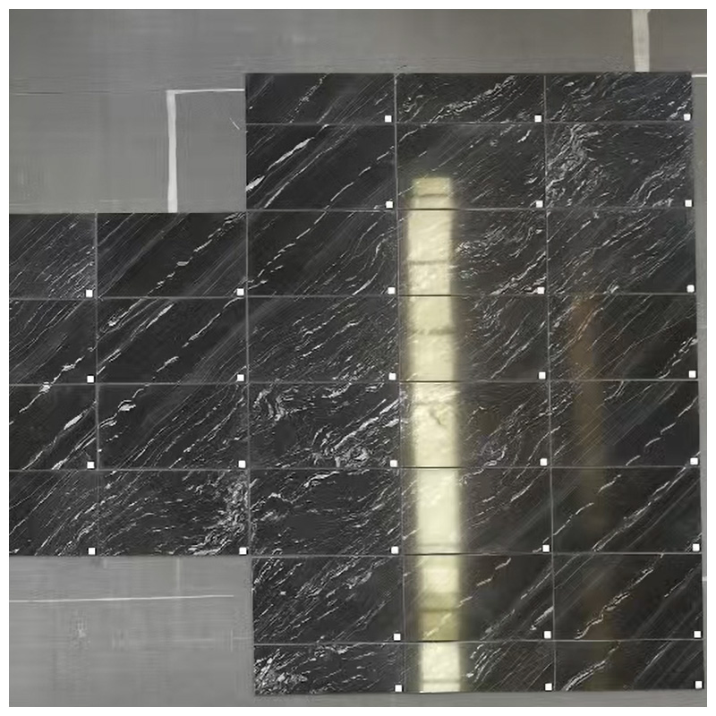 Black Agatha Quartzite Vein Continuous Tiles for Floor and Wall
