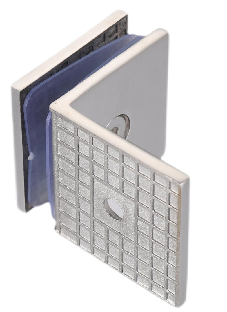 Shower Enclosure Hardware Patch Fitting Matt Black Heavy Duty Wall-Mount Clamp Retaining Clip