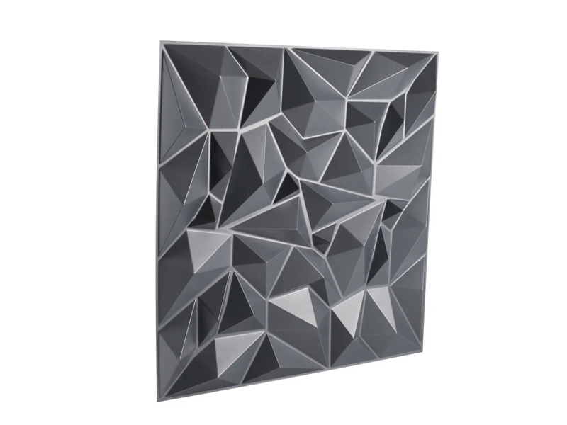 Matt Black Diamend Shape 3D PVC Wall Panel for Wall Decoration