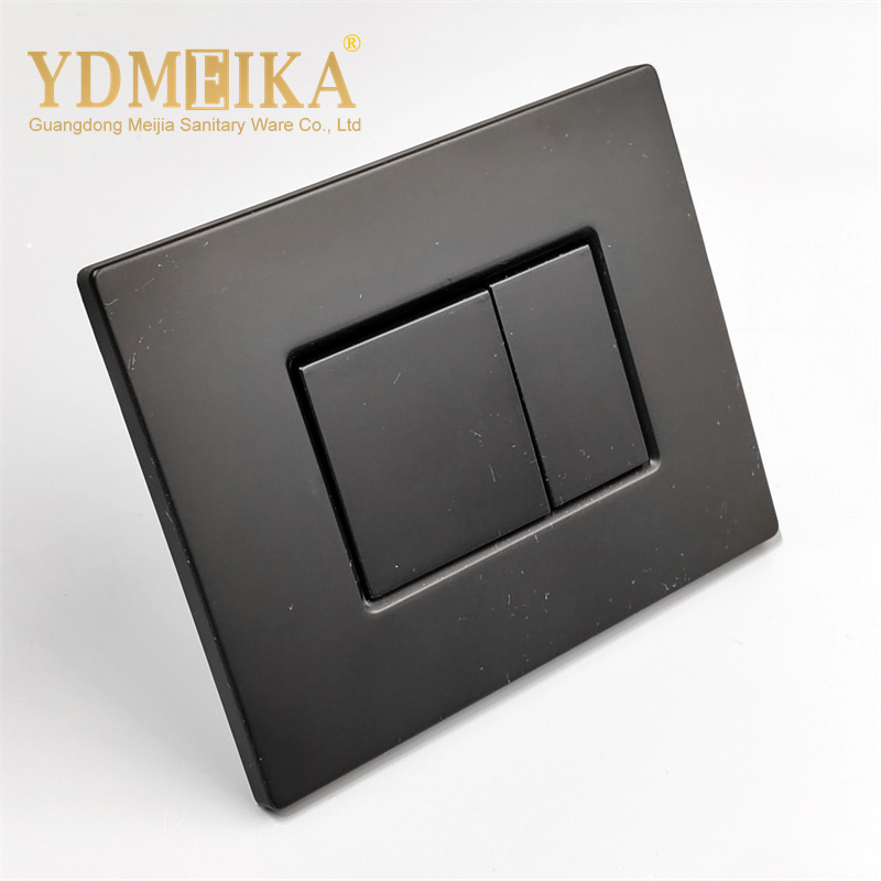 ABS Concealed Tank Toilet Press Button Black Color Bathroom Hidden Plastic Wall Flush Button Control Panel