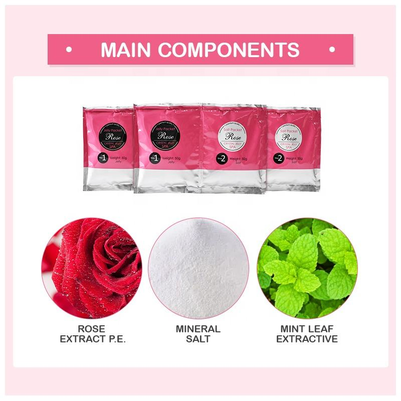 Aixin Cosmetics Foot Care Crystal Jelly Foot SPA Exfoliating Moisturizing Foot Bath Salt Rose Foot Mask