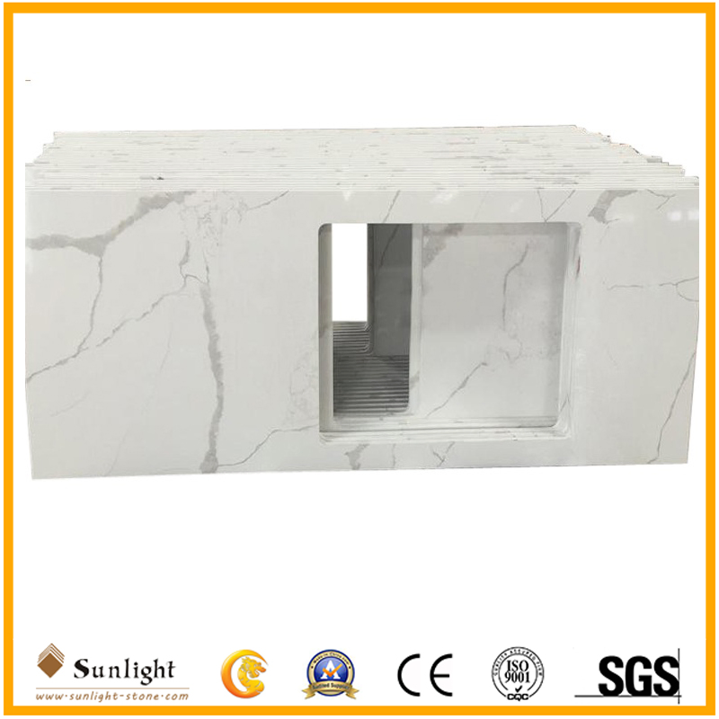 Calacatta White Granite Marble Quartz Kitchen Tops Most Durable Countertops