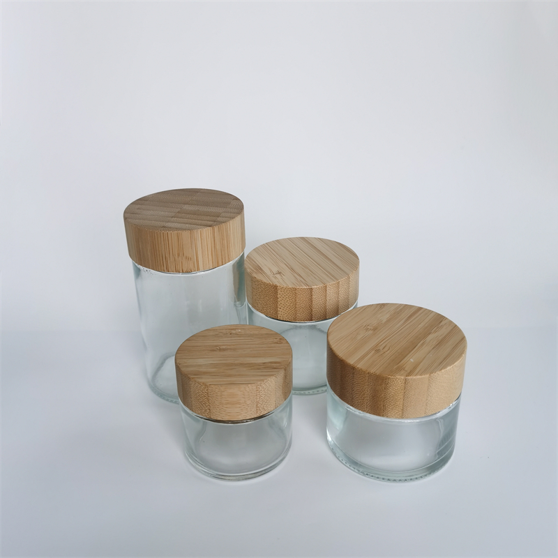 Стеклянные бутылки для концентратов 120 мл с бамбуковой крышкой