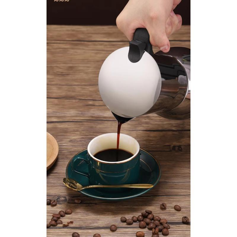 Premium Portable 304 Stainless Steel Moka Espresso Maker