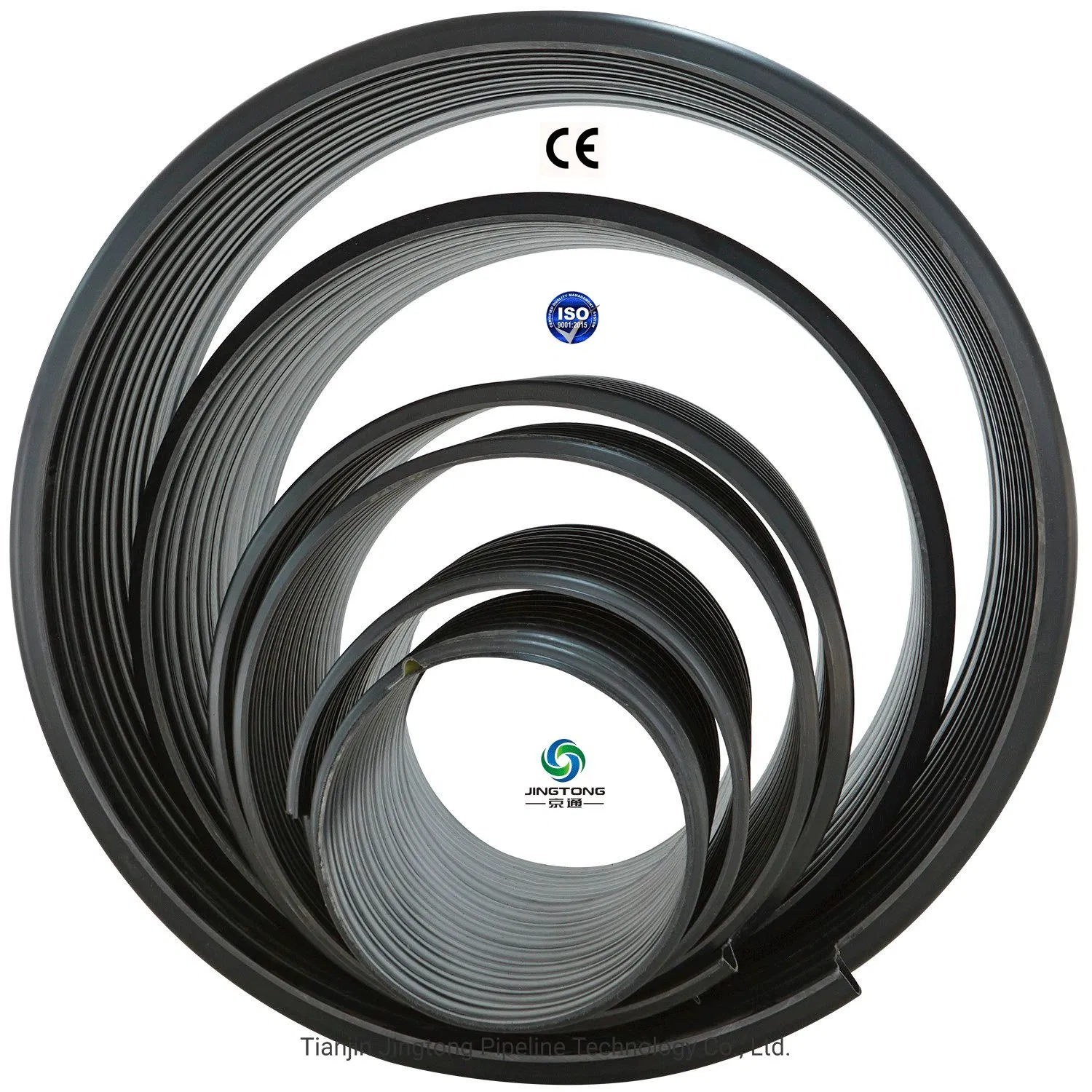 Спиральная гофрированная труба HDPE Sn8 Sn10 с армированием стальным поясом