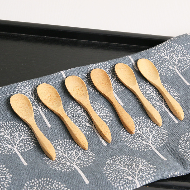 OEM Custom Durable Eco-Friendly Health Small Bamboo Ice Cream Mini Coffee Spoon Bamboo Scoop