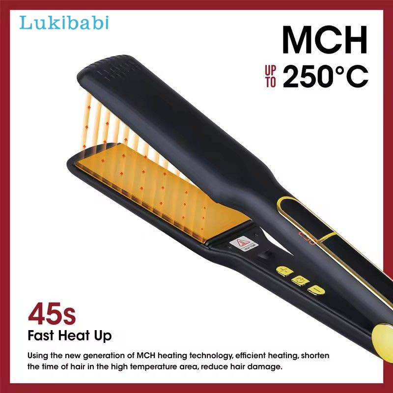 Salon Professional 250°C Ceramic Flat Iron for Sleek Hair