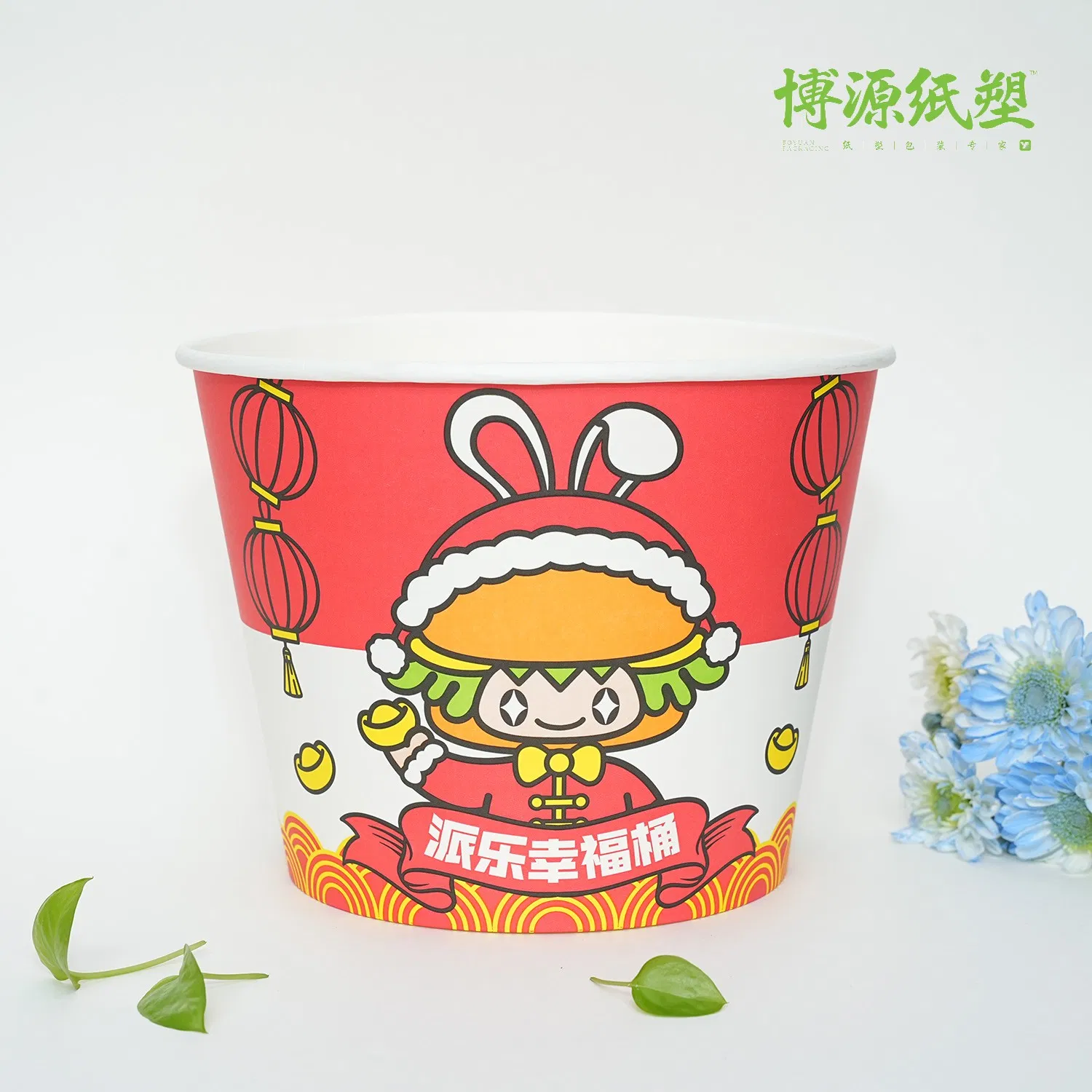 Biodegradable Disposable Customized Paper Food Bowl Fried Chicken Box Noodles Container Porridge Cup Take Away Packaging Box