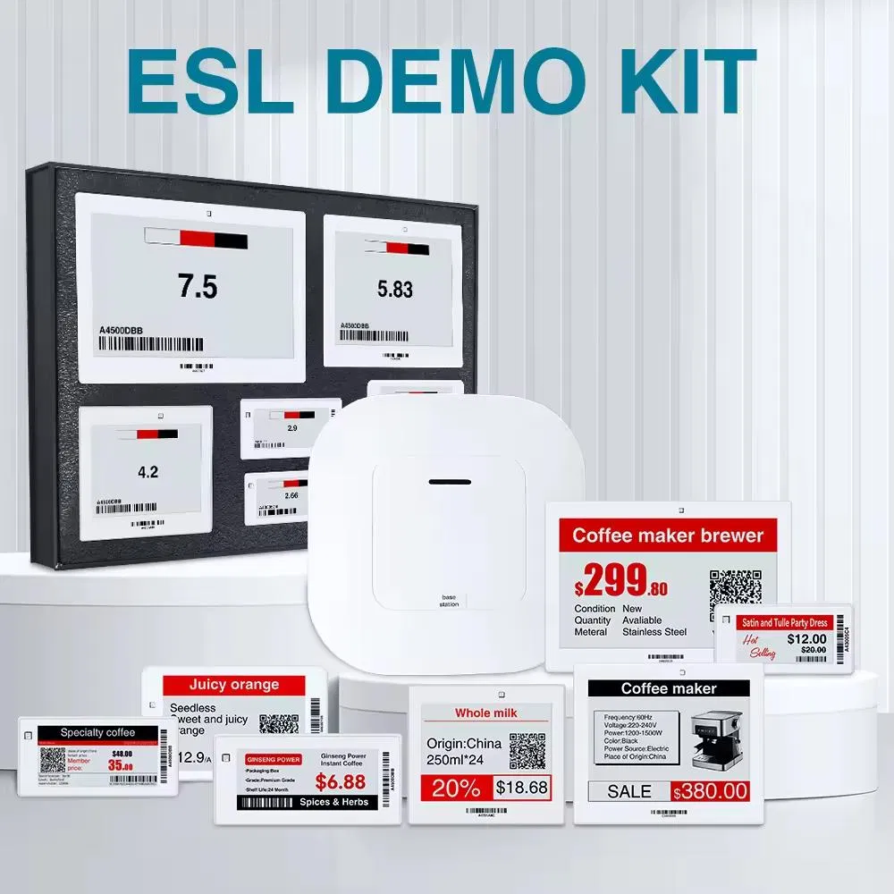 White Red Electronic Price Tag, Electronic Ink Screen Displaying Price Tag