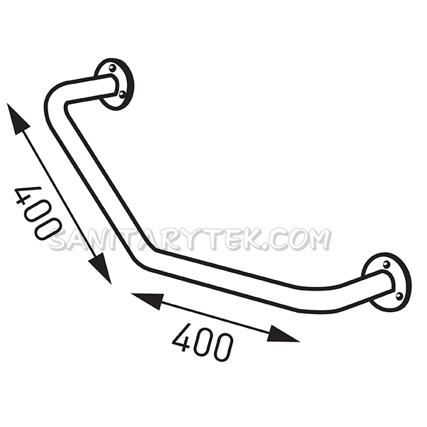Черный угловой поручень из нержавеющей стали