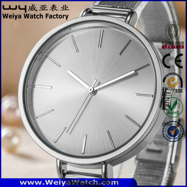 ODM Custom Fashion Leather Strap Ladies Classic Wrist Watch (WY-P17006B)