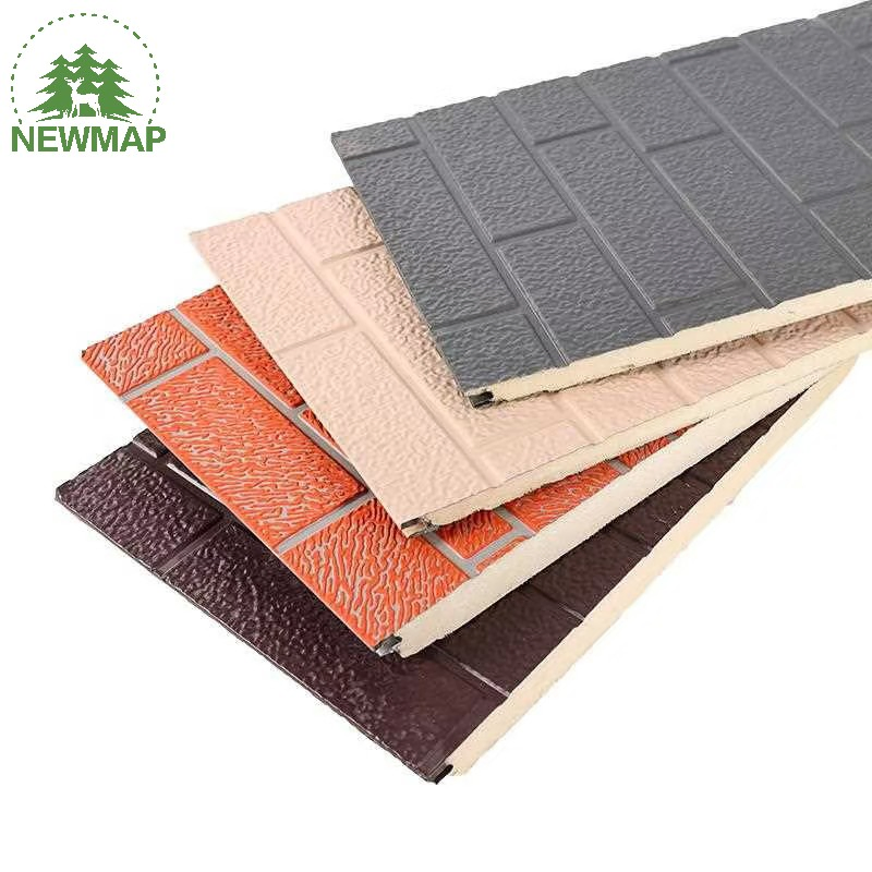 Modern Design Fireproof Metal Facade Exterior Wall Insulation Thermal Sandwich Panel for Villa Building for Exterior Wall Panels