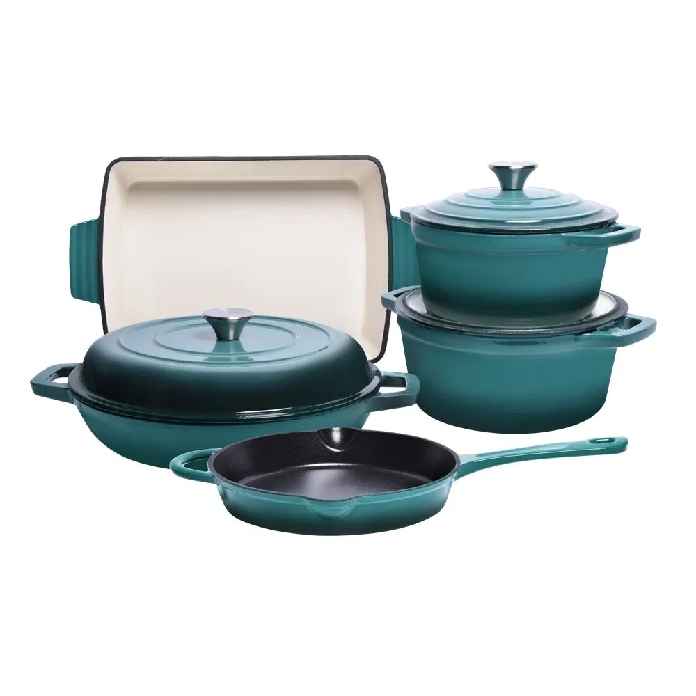 4PCS Enamel Cast Iron Cookware Set LFGB Factory China
