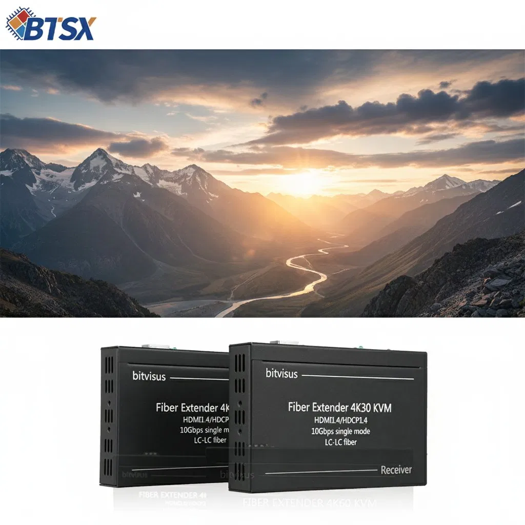 HDMI-удлинитель по оптоволокну 4K, 10 км, 2 USB, RS232
