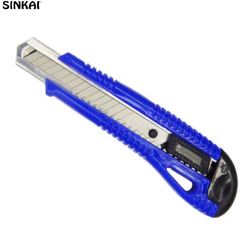 Heavy Duty 18mm Utility Knife Case High Carbon Steel Blade Rubber Handle DIY Grade Safety Cutter Wallpaper Paper