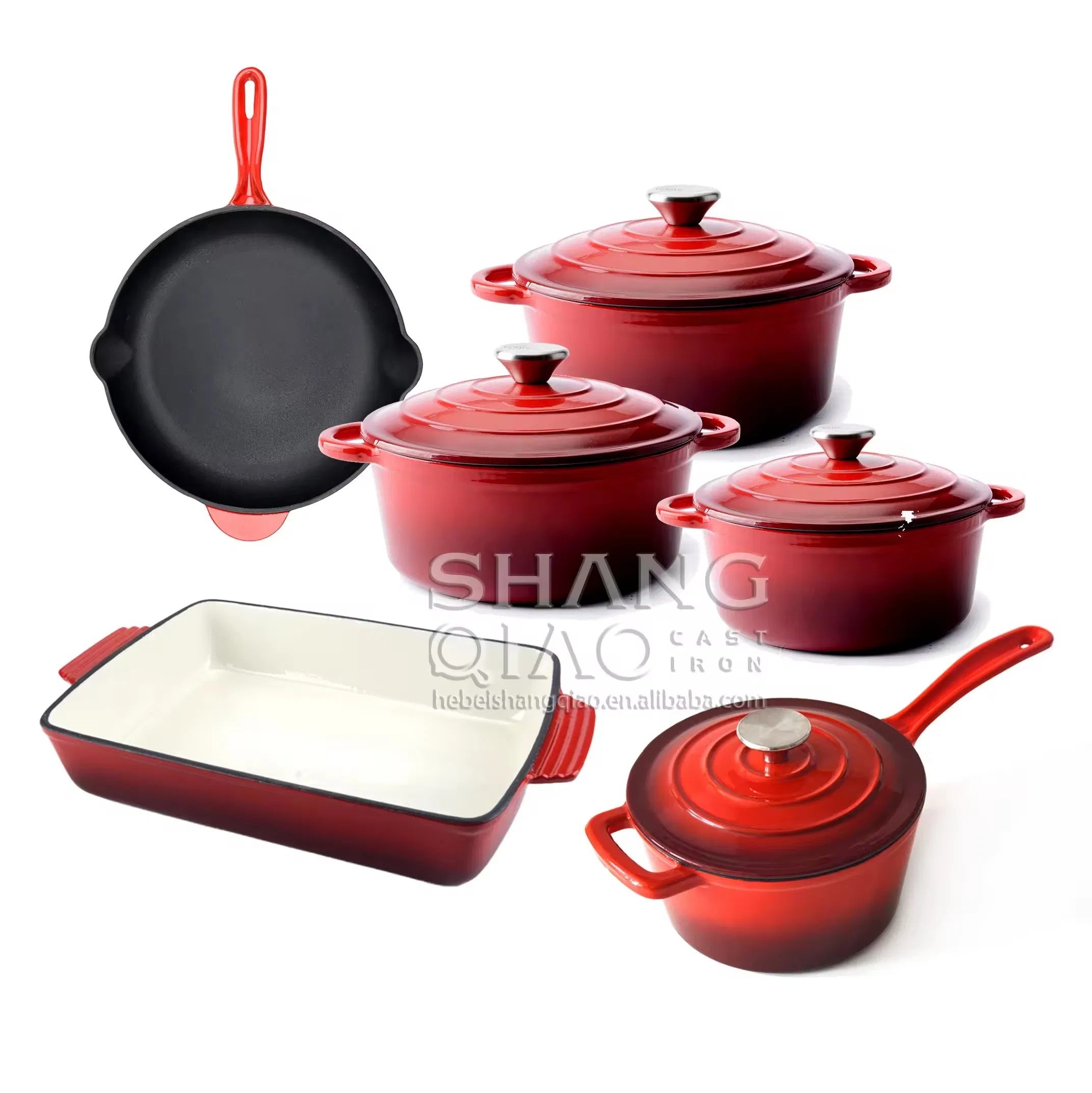 Чугунная жаровня Dutch Oven, 6 предметов, предварительная прокалка