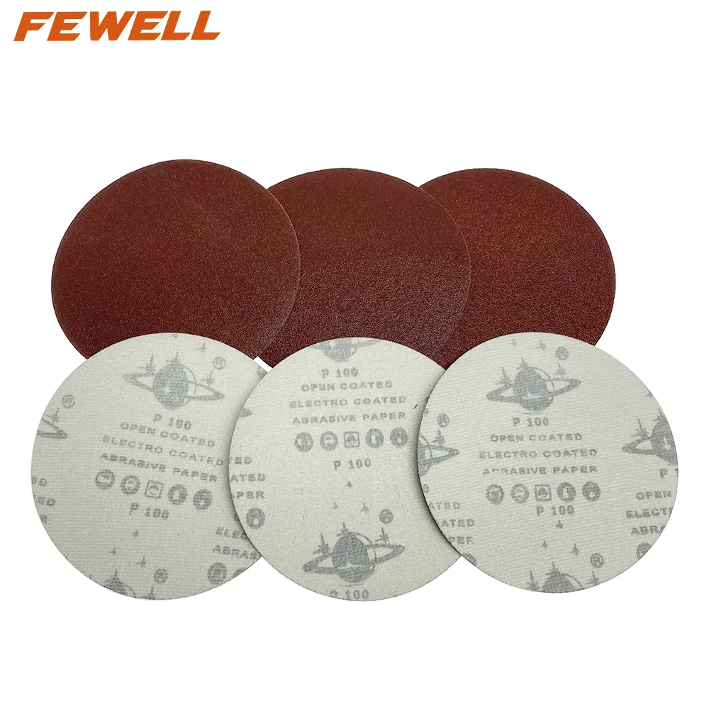 150mm 6'' Red 100 Grit Sanding Disc Abrasive Tools Sandpaper for Polishing and Grinding Stainless Steel Wood