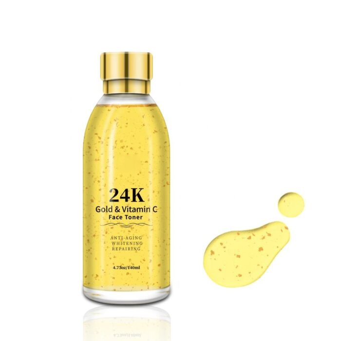 Private Label 24K Gold & Vitamin C Factory Price Facial OEM ODM Moisturizing Repairing Soothing Face Toner