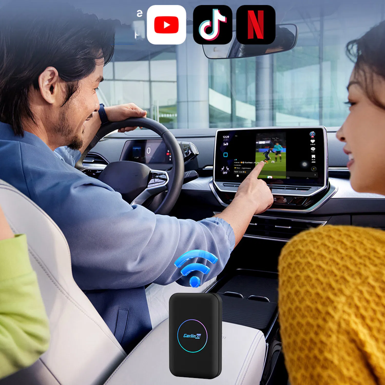 Carlinkit Tbox-Lite S 2+16g Wireless Carplay Android Auto Adapter Video Music Bluetooth Call Dongle