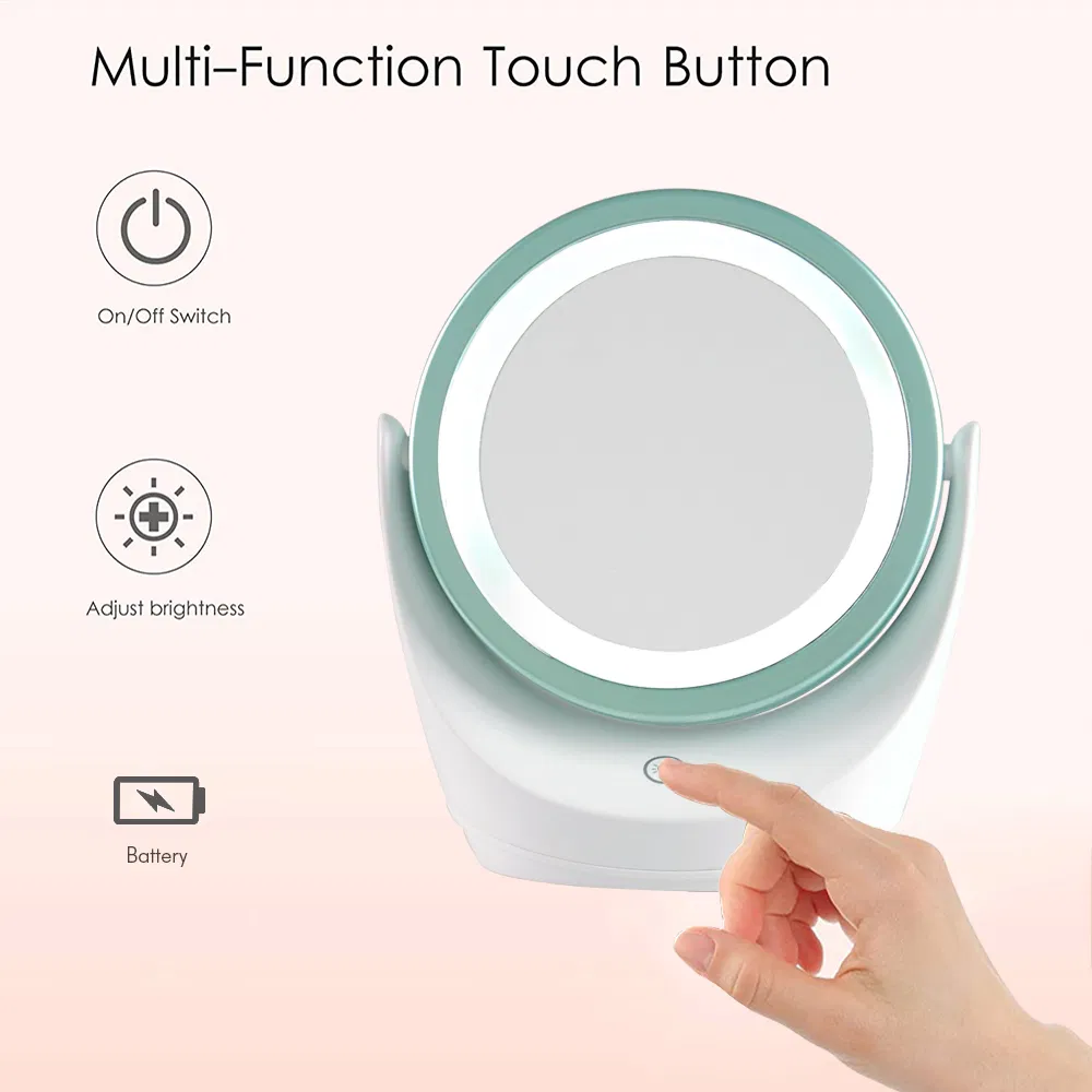 Electric Battery Operated & Rechargeable Detachable Rotating LED Mirror