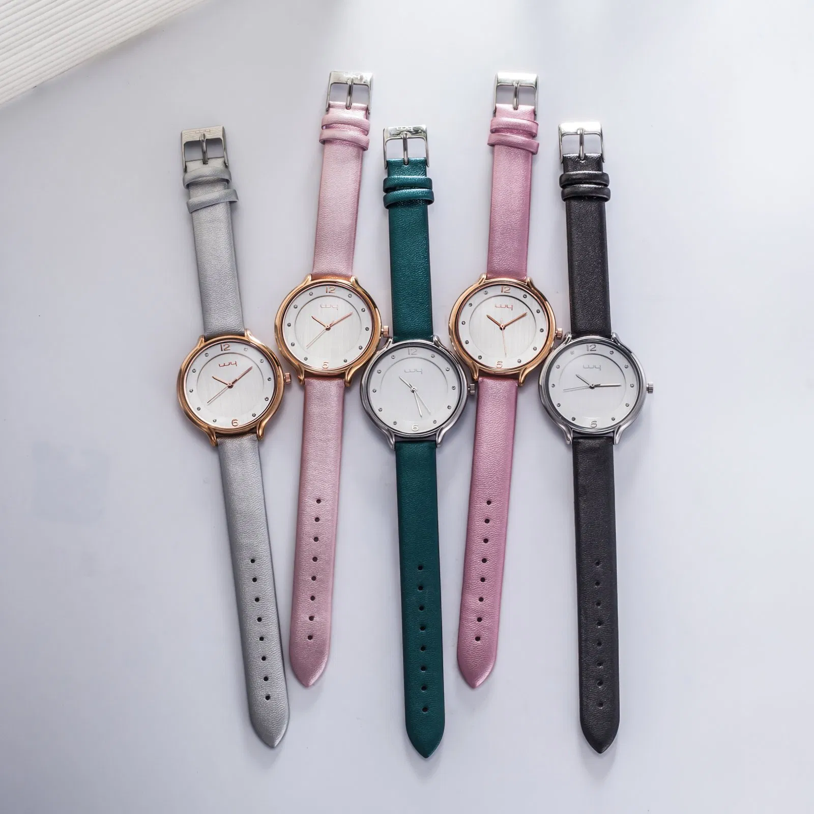 Vintage Rose Gold Quartz Ladies Wristwatches Custom Minimalist Watch Wy-052