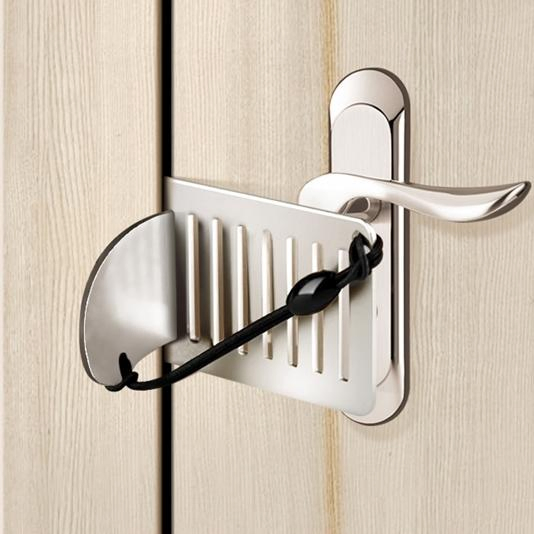 Portable Door Lock Latch for Travel Safety No Drill