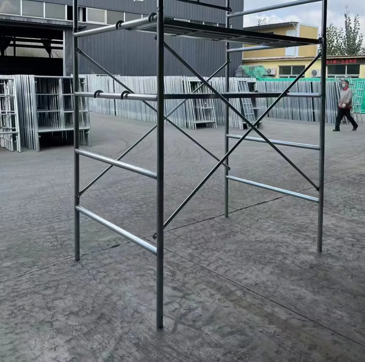 Light Duty Q235 Steel Scaffolding Ladder Step Frame Andamiaje